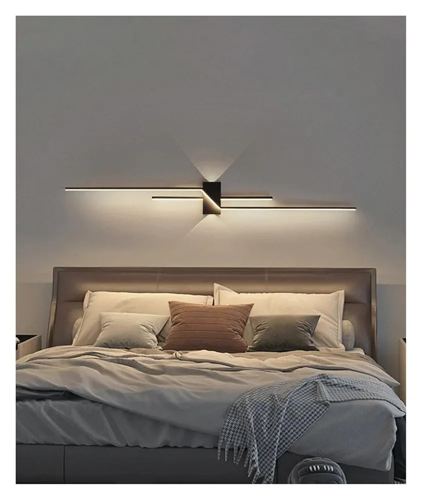 STODE® 600mm Minimalist LED Wall Lamp – Three Color Changing - Modern Strip Light for Living Room TV Background, Bedroom, Bedside & Aisle Decoration (Pack of 1)