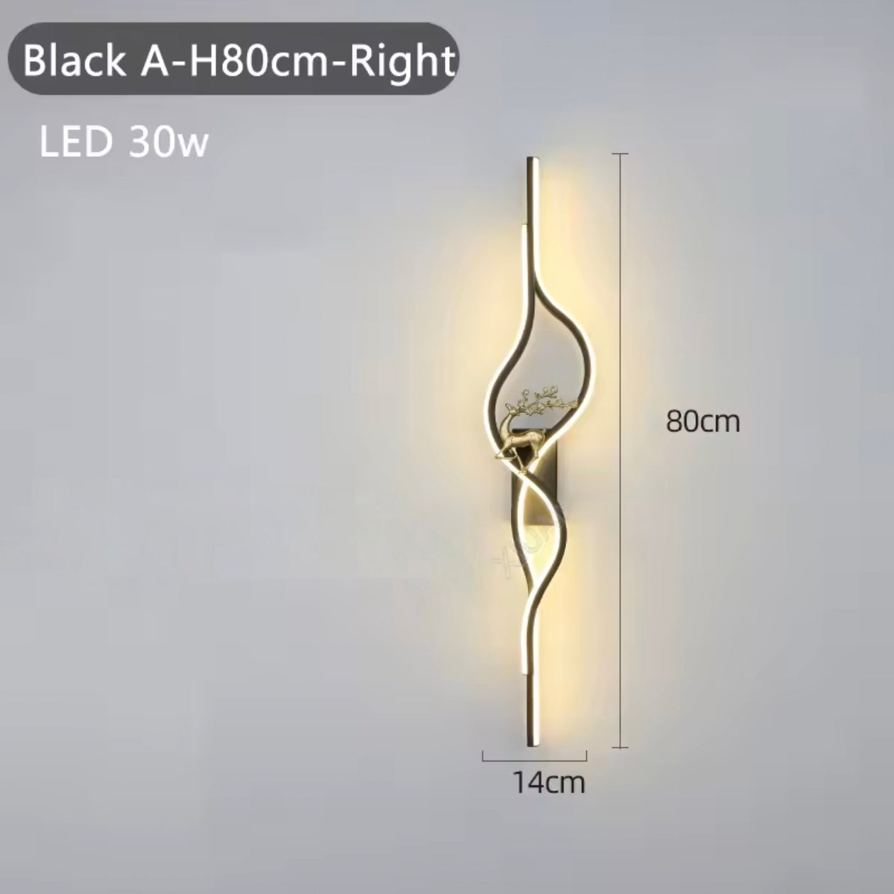 STODE® Modern Curved LED Wall Light – Up & Down Indoor Wall Sconce with 3 Color Modes (3000K/4000K/6000K) for Bedroom, Living Room, Hallway & Staircase (Pack of 1)