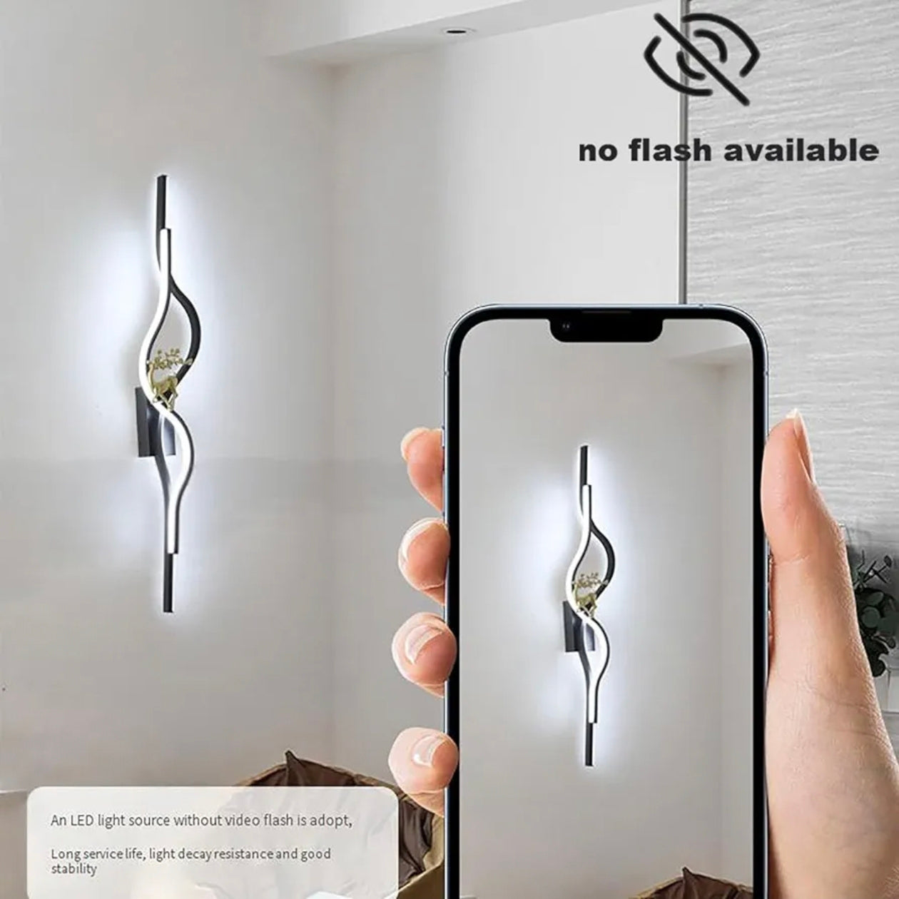 STODE® Modern Curved LED Wall Light – Up & Down Indoor Wall Sconce with 3 Color Modes (3000K/4000K/6000K) for Bedroom, Living Room, Hallway & Staircase (Pack of 1)