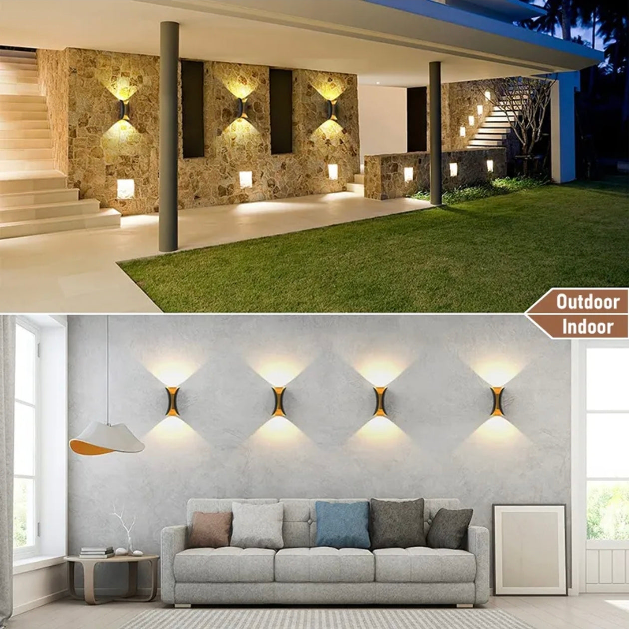 STODE® 10W Modern LED Wall Light – IP65 Waterproof Outdoor Garden Lamp | Aluminium Decorative Wall Light, Warm White (Pack of 1)