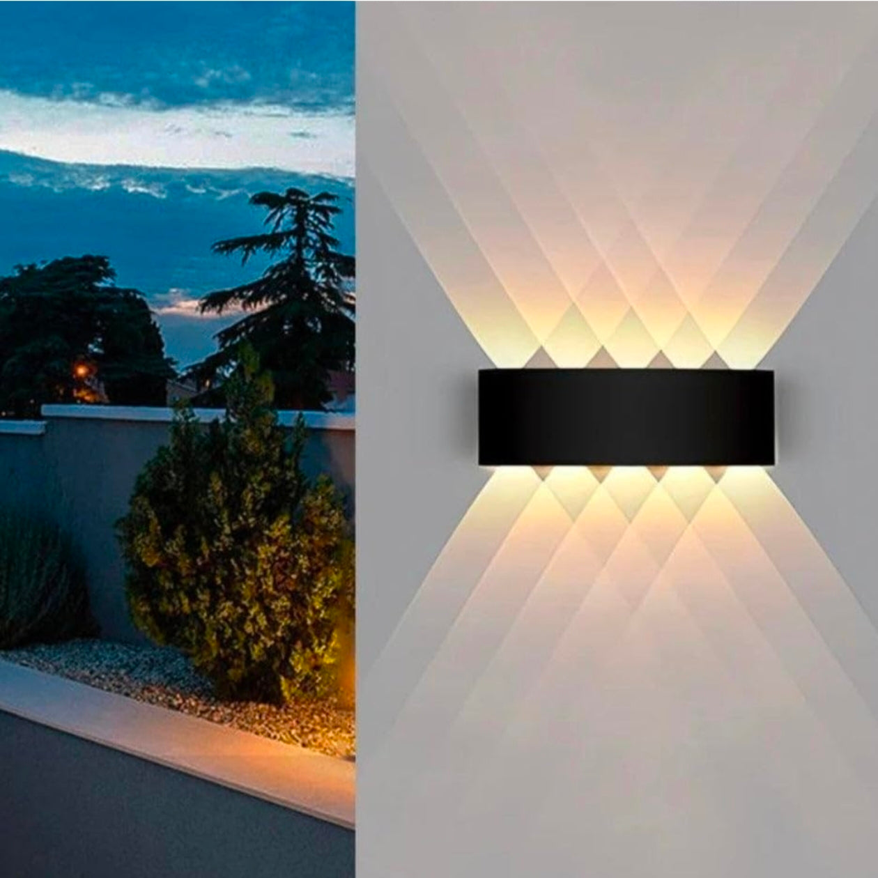 STODE® Aluminum LED Wall Lights for Outdoor/Indoor Use - IP65 Waterproof - Warm White (Pack of 1)