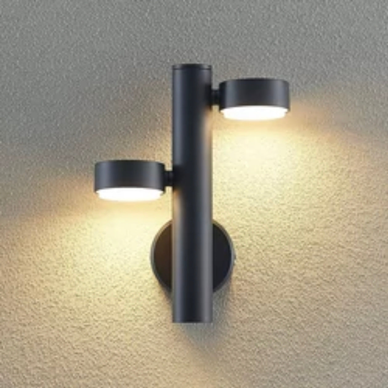 STODE® 18W LED Modern Black Outdoor Wall Light | Waterproof 3-Light Source Fixture - Warm White (Pack of 1)