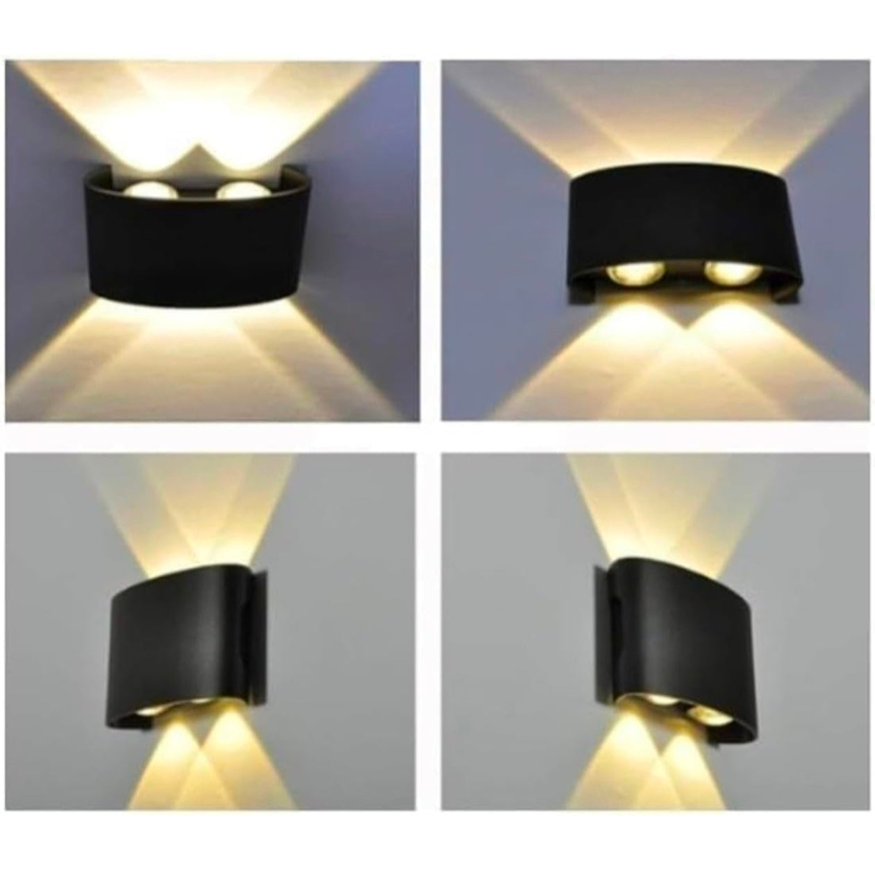 STODE® Aluminum LED Wall Lights for Outdoor/Indoor Use - IP65 Waterproof - Warm White (Pack of 1)