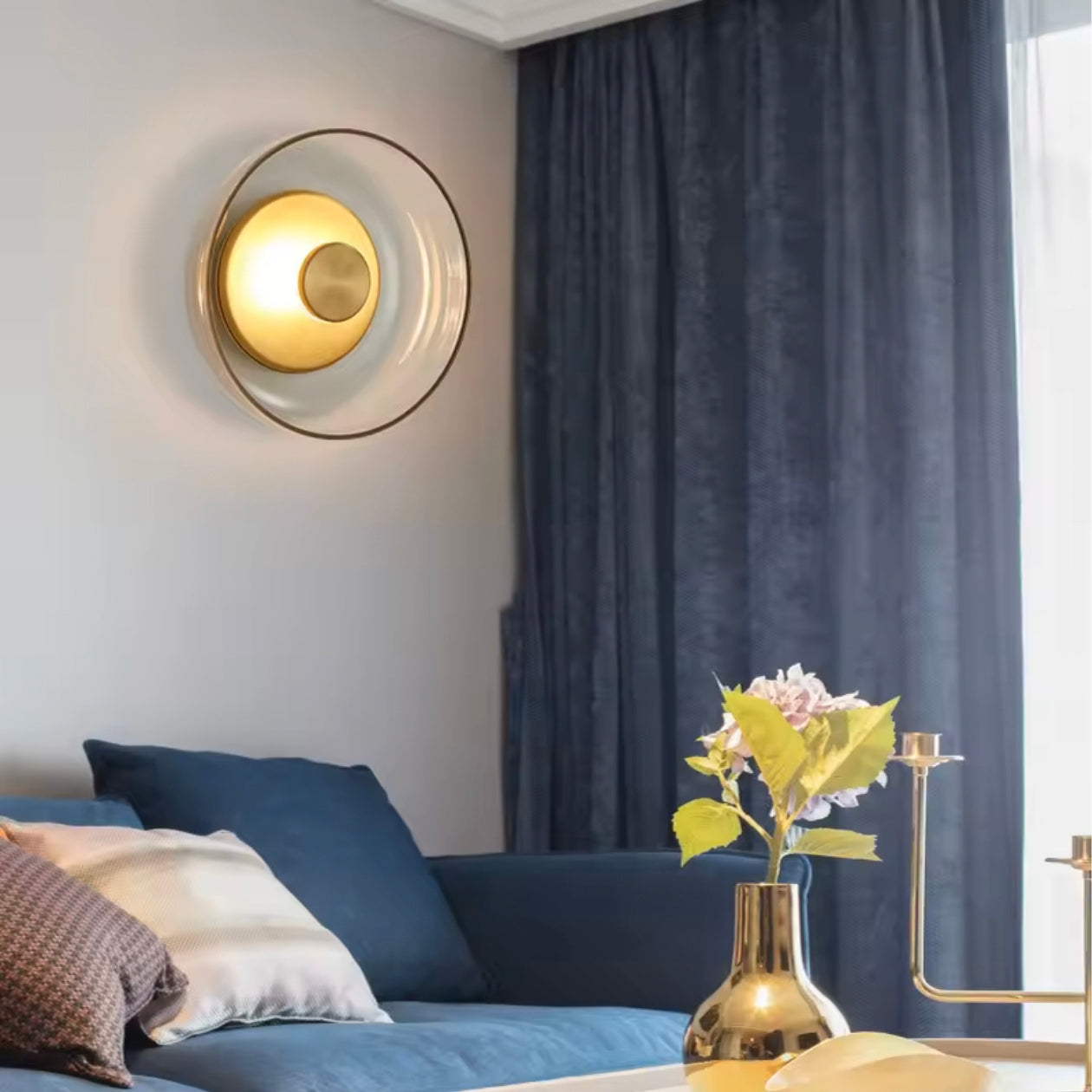 STODE® Glass Mushroom Sconce Light - LED Wall Lamp for Living Room, Bedroom, Bedside, Bar & Shop Décor