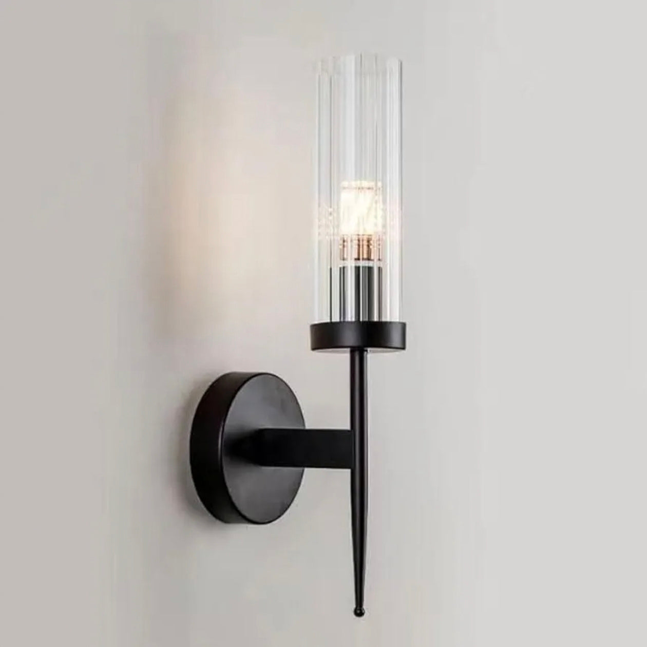 STODE® Modern Glass Wall Sconces (Bulb Included) - Creative Bedside Lamps for Living Room, Bedroom & Dining Room Décor (Pack of 2)