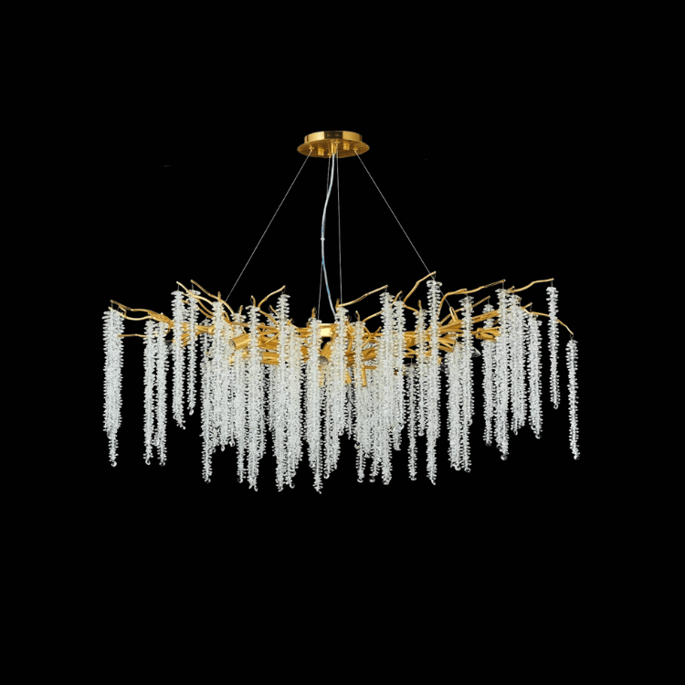 STODE® 1500mm Modern Silver Crystal Chandelier - Luxury Hanging Light