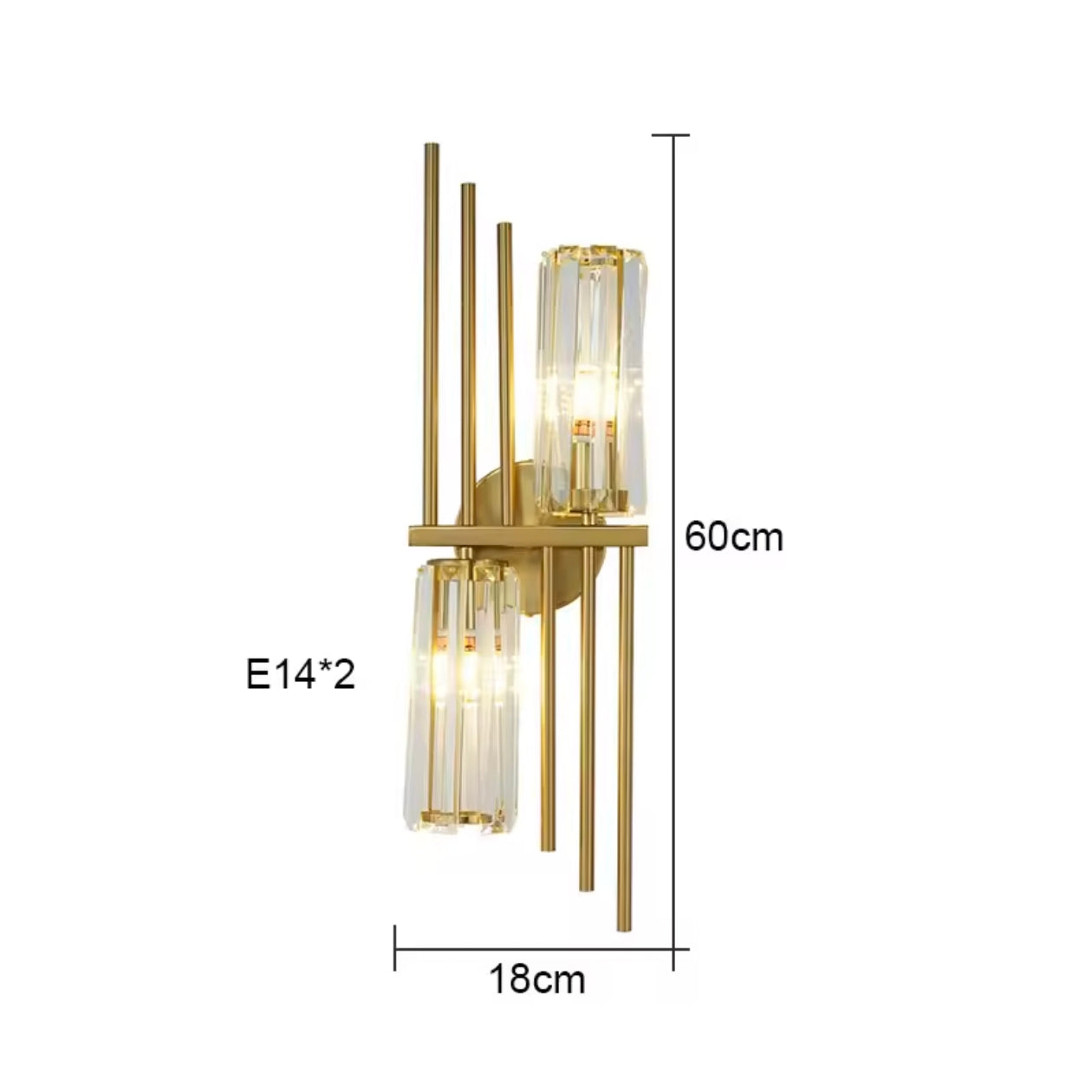 STODE® Postmodern Luxury Crystal Wall Lamp – High-End Gold LED Lighting for Living Room & Bedroom Décor