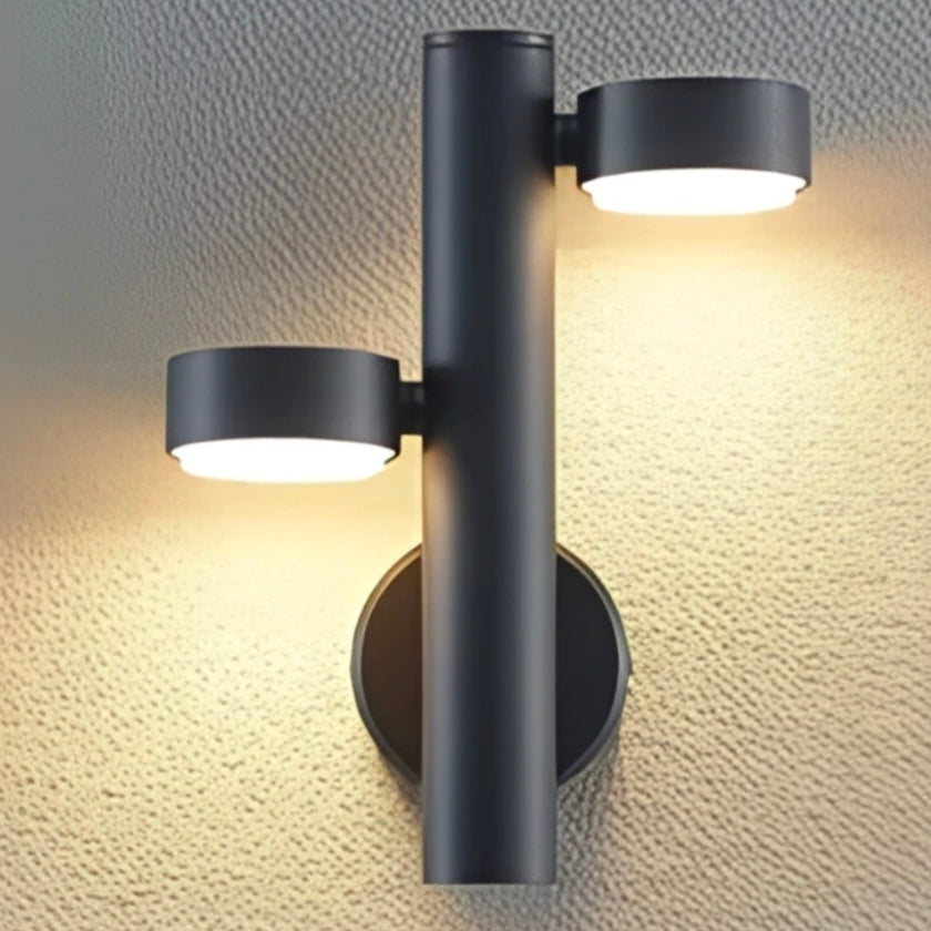 STODE® 18W LED Modern Black Outdoor Wall Light | Waterproof 3-Light Source Fixture - Warm White (Pack of 1)