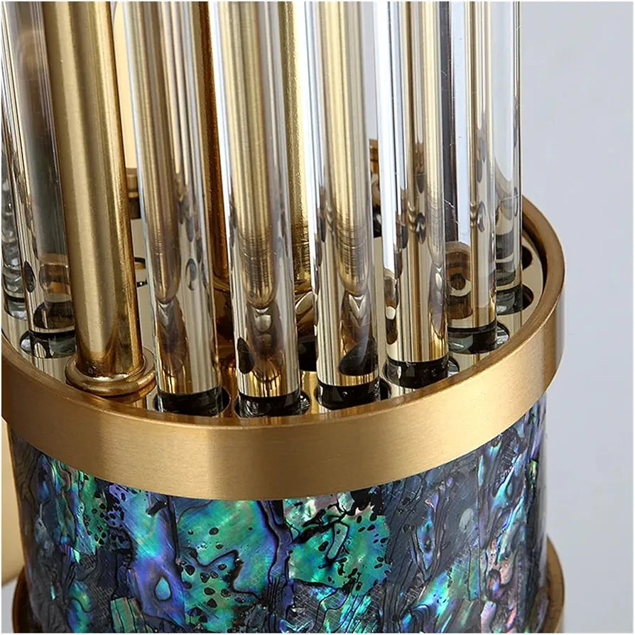 STODE® Modern Luxury Gold Crystal Wall Lamp - Elegant LED Shell Light for Living Room, Bedroom & Staircase Décor