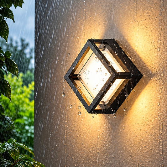 STODE® DICE 6W IP65 Waterproof Metal Wall Lamp – Outdoor/Indoor LED Wall Light with PC Cover for Home Entrance, Balcony, Garden & Exterior Lighting - Warm White (Pack of 1)