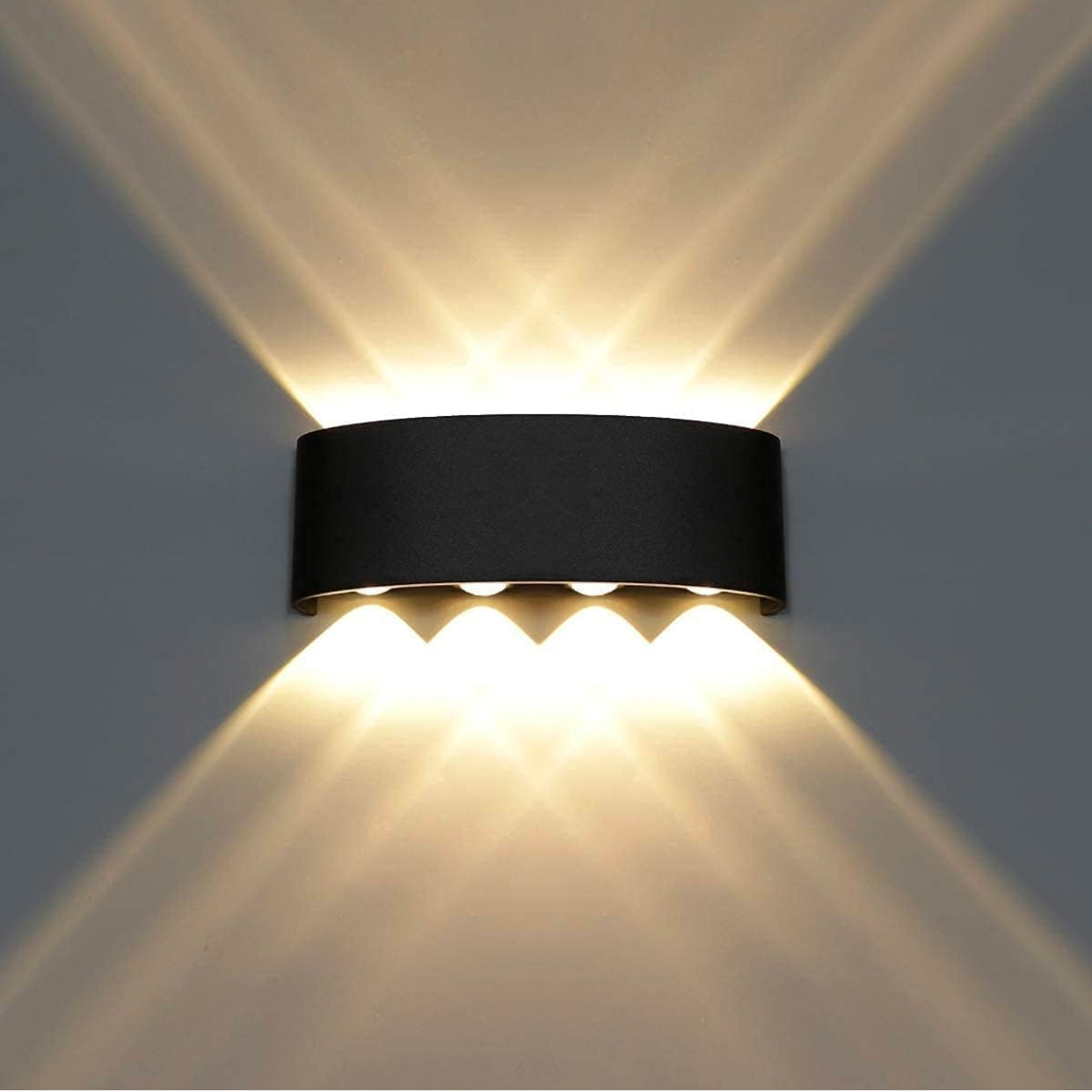 STODE® Aluminum LED Wall Lights for Outdoor/Indoor Use - IP65 Waterproof - Warm White (Pack of 1)
