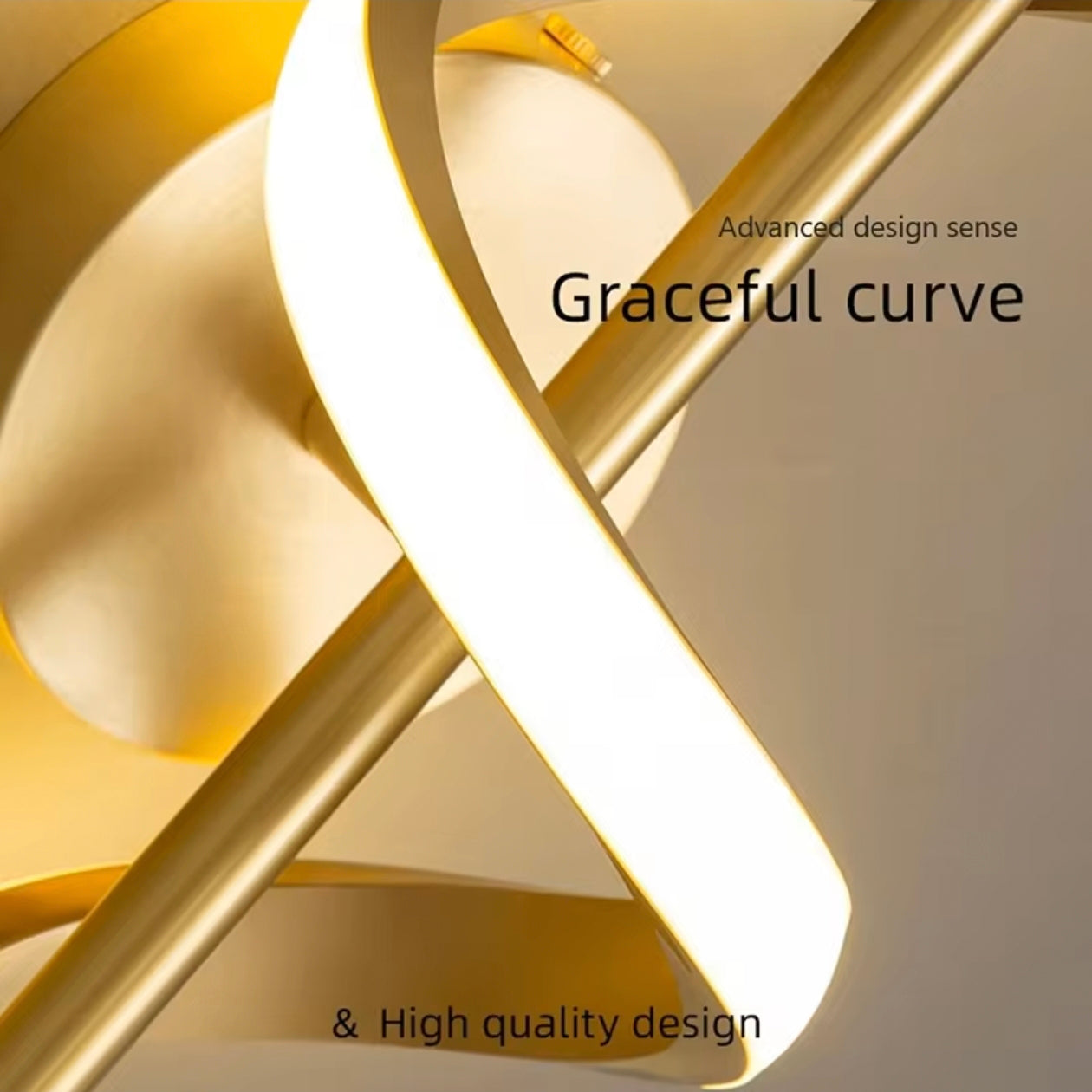 STODE® Modern LED Pendant Light - Three Color Changing - Minimalist Gold & White Hanging Lamp for Bedroom, Bedside, Living Room & Study Décor (Pack Of 1)