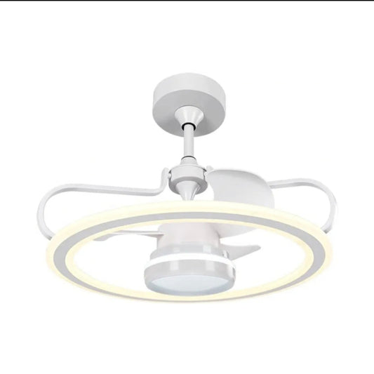 STODE® Modern Indoor 52inch Ceiling Fan with LED Light & Remote | Acrylic Lampshade Chandelier Fan for Bedroom & Living Room Décor