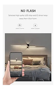 STODE® 600mm Minimalist LED Wall Lamp – Three Color Changing - Modern Strip Light for Living Room TV Background, Bedroom, Bedside & Aisle Decoration (Pack of 1)