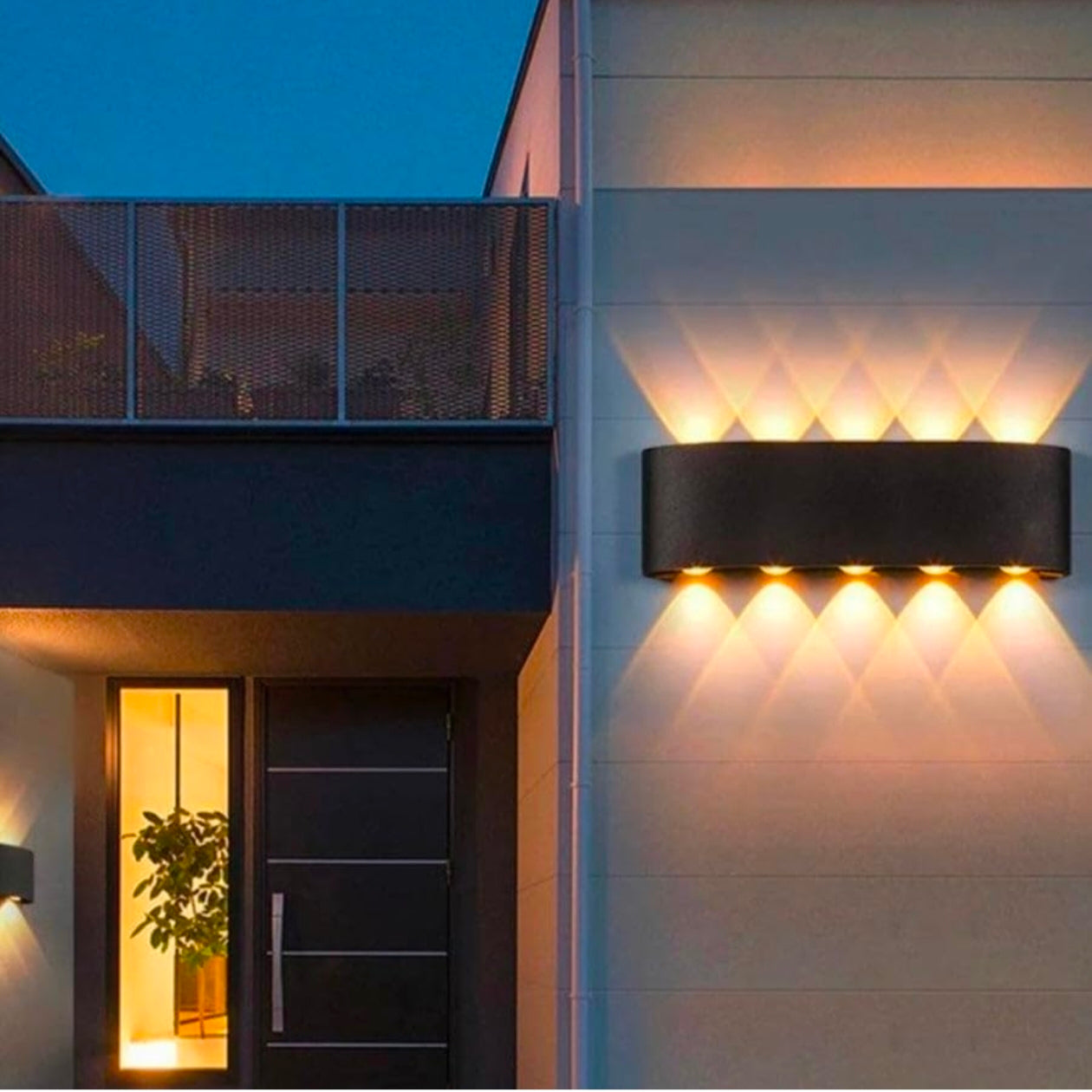 STODE® Aluminum LED Wall Lights for Outdoor/Indoor Use - IP65 Waterproof - Warm White (Pack of 1)