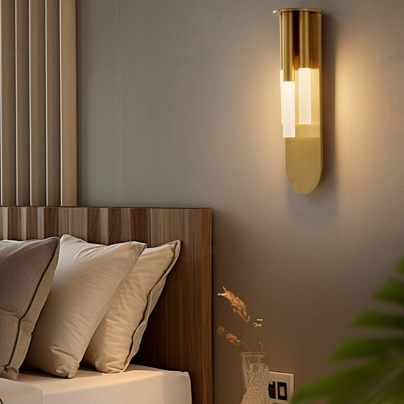 STODE® 3-Light Gold Metal Frost Wall Lamp - Warm White Sconce for Living Room, Drawing Room & Bedroom Décor (Pack of 1)