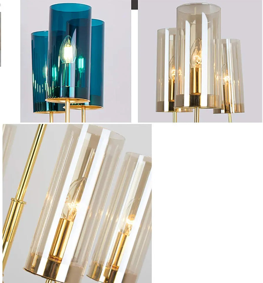 STODE® Contemporary 12-Light Chandelier - Modern Glass Pendant & Ceiling Lamp