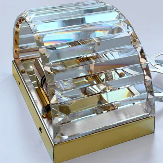 STODE® Antique Brass Bow-Shaped Crystal Wall Lamp – Vintage Sconce Fixture | Warm White Lighting for Living Room & Bedroom