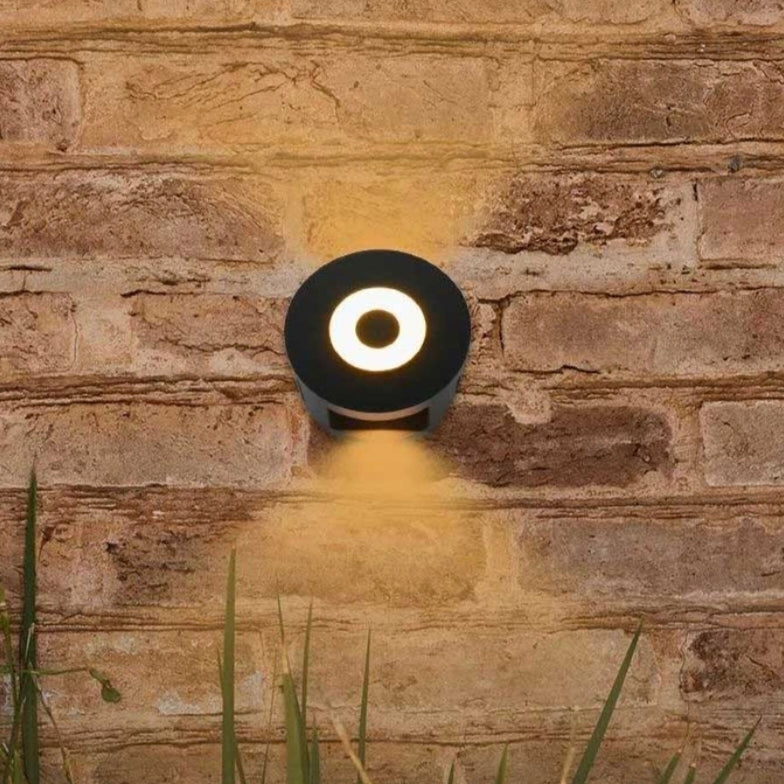STODE® Modern Rotating Black LED Wall Light - 6W 3000K Bivolt IP65 - Waterproof Outdoor & Indoor Wall Lamp (Pack of 1)