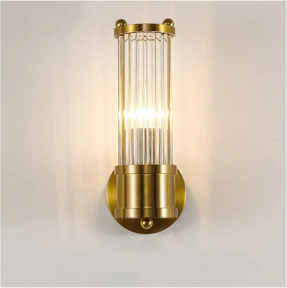 STODE® Modern Luxury Crystal Skull Wall Lamp - Gold LED Light for Bedroom, Stairs & Background Décor
