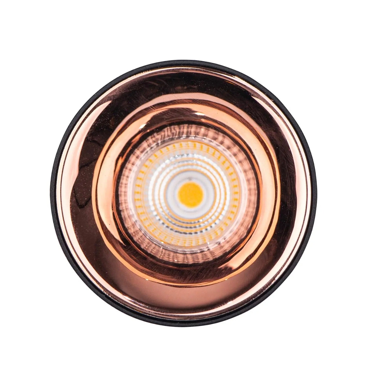 STODE® Black Antiglare LED Round Cylindrical COB Spotlight – Rose Gold Reflector | Versatile Ceiling Downlight for Home, Office & Outdoor (Warm White) – Pack of 1