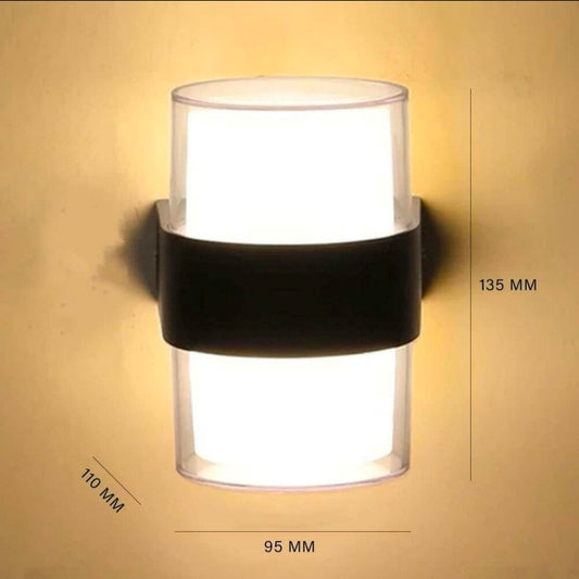 STODE® IP65 10W Acrylic Up-Down Outdoor Wall Light - Warm White LED Wall Mount for Gate, Garden & Exterior Décor (Pack of 1)