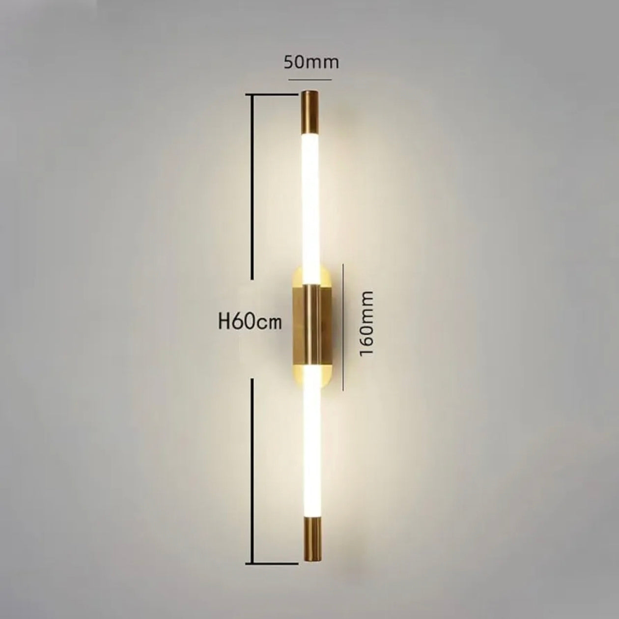 STODE® 600MM Modern Gold LED Wall Light – Rotatable Linear Strip Wall Lamp for Bathroom, Bedroom, Hallway & Vanity (Pack of 1)