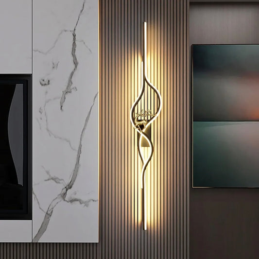 STODE® Modern Curved LED Wall Light – Up & Down Indoor Wall Sconce with 3 Color Modes (3000K/4000K/6000K) for Bedroom, Living Room, Hallway & Staircase (Pack of 1)