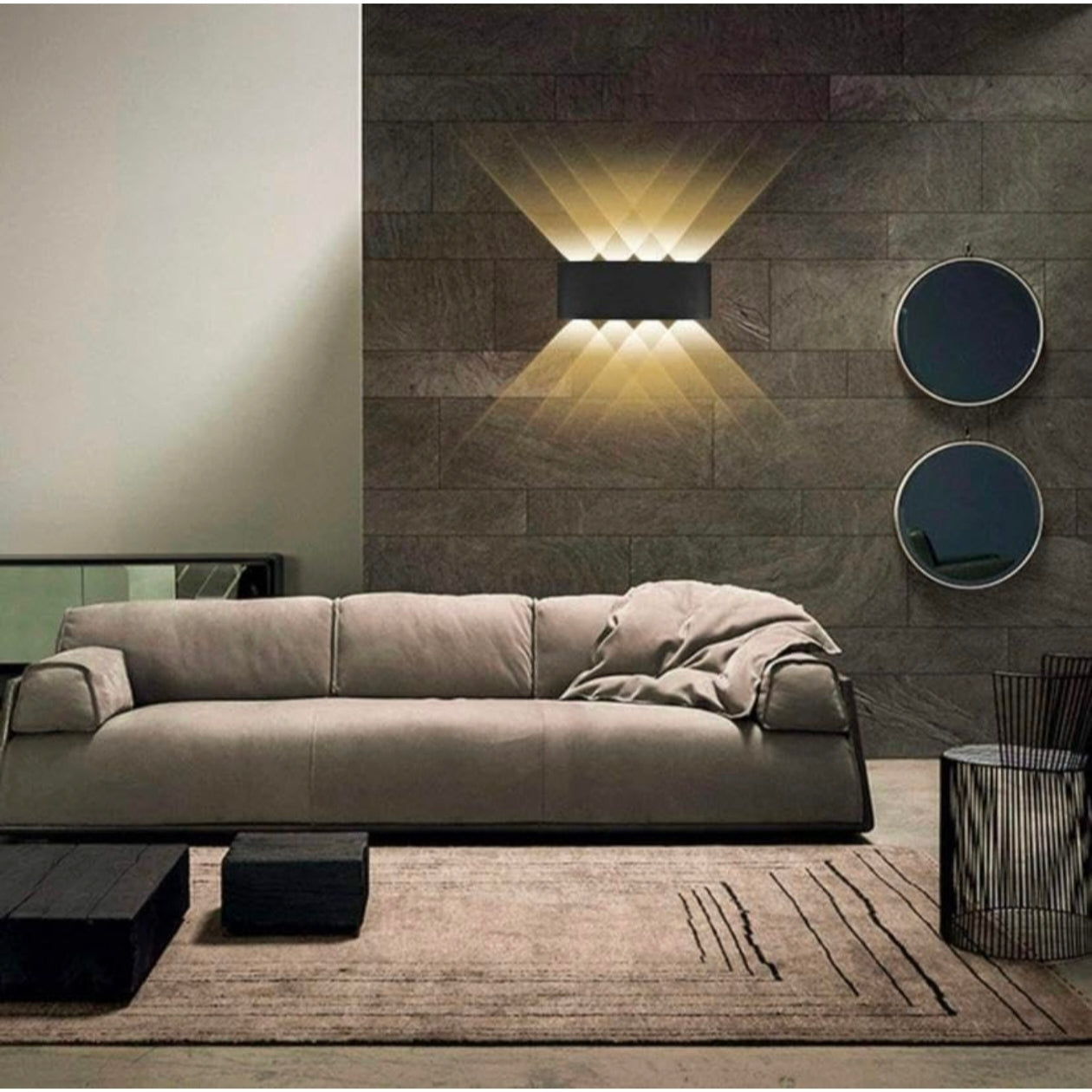 STODE® Aluminum LED Wall Lights for Outdoor/Indoor Use - IP65 Waterproof - Warm White (Pack of 1)