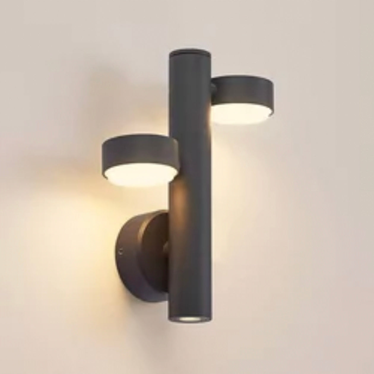 STODE® 18W LED Modern Black Outdoor Wall Light | Waterproof 3-Light Source Fixture - Warm White (Pack of 1)