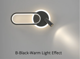 STODE® 16W LED Black Oval Bedside Wall & Ceiling Light | Round Spot Lamp with 3-Color Changing Mode (Pack of 1)