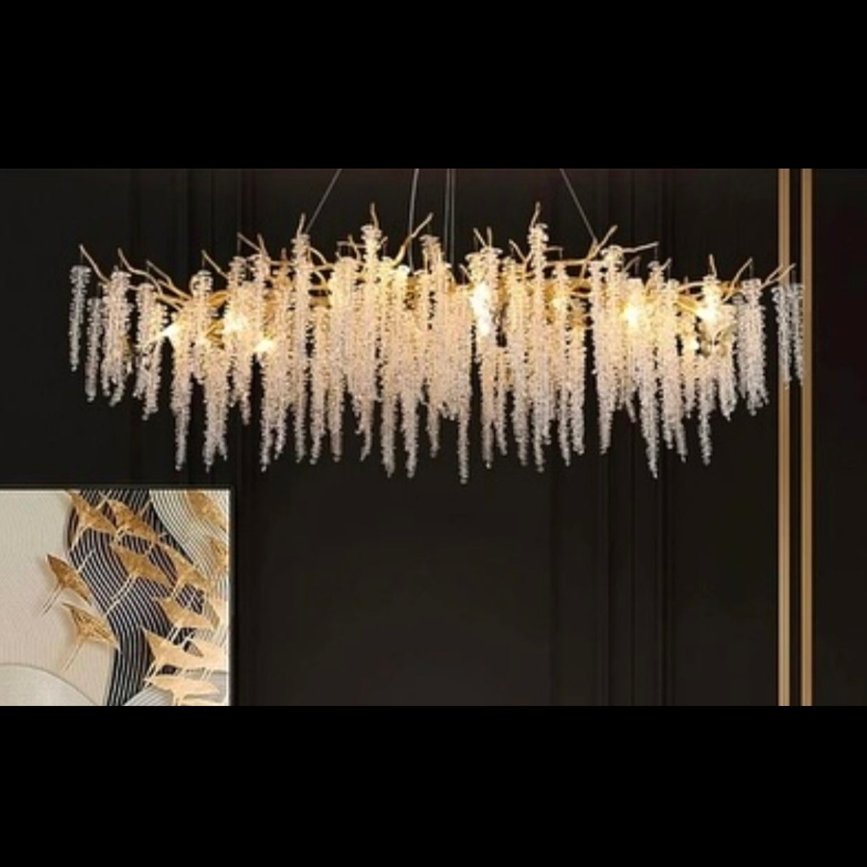 STODE® 1500mm Modern Silver Crystal Chandelier - Luxury Hanging Light