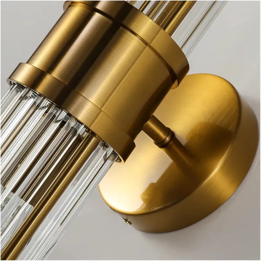STODE® Modern Luxury Gold Crystal Wall Lamp - Elegant LED Shell Light for Living Room, Bedroom & Staircase Décor