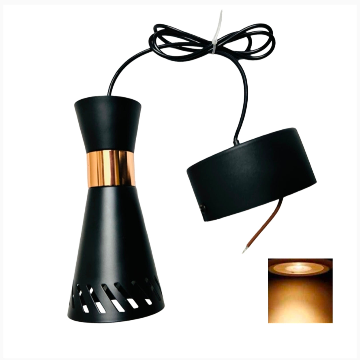 STODE® Black Hanging Pendant Light - Elegant Ceiling Lamp for Living Room, Hall, Balcony & Indoor-Outdoor Décor (Pack of 1)