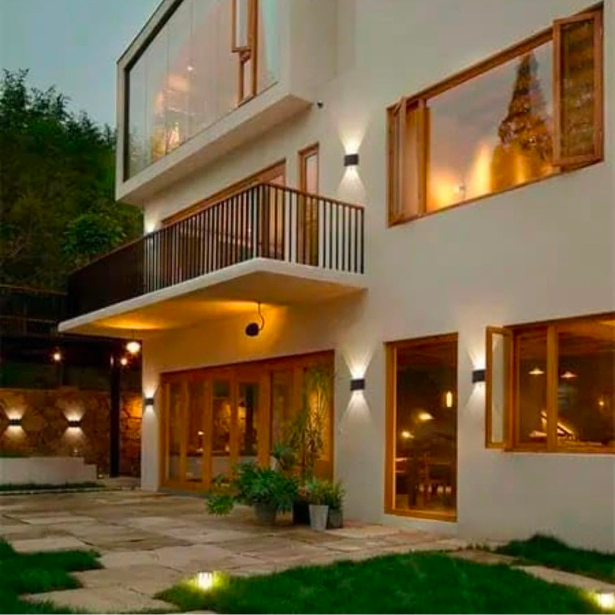 STODE® Aluminum LED Wall Lights for Outdoor/Indoor Use - IP65 Waterproof - Warm White (Pack of 1)