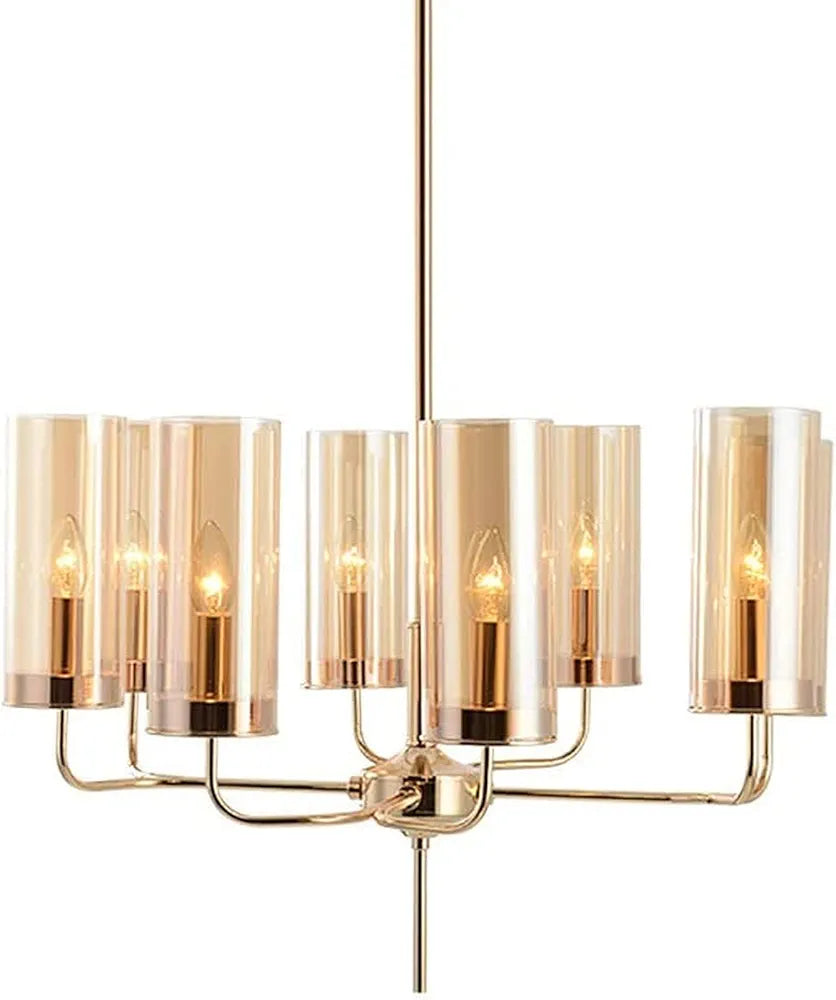 STODE® Contemporary 12-Light Chandelier - Modern Glass Pendant & Ceiling Lamp
