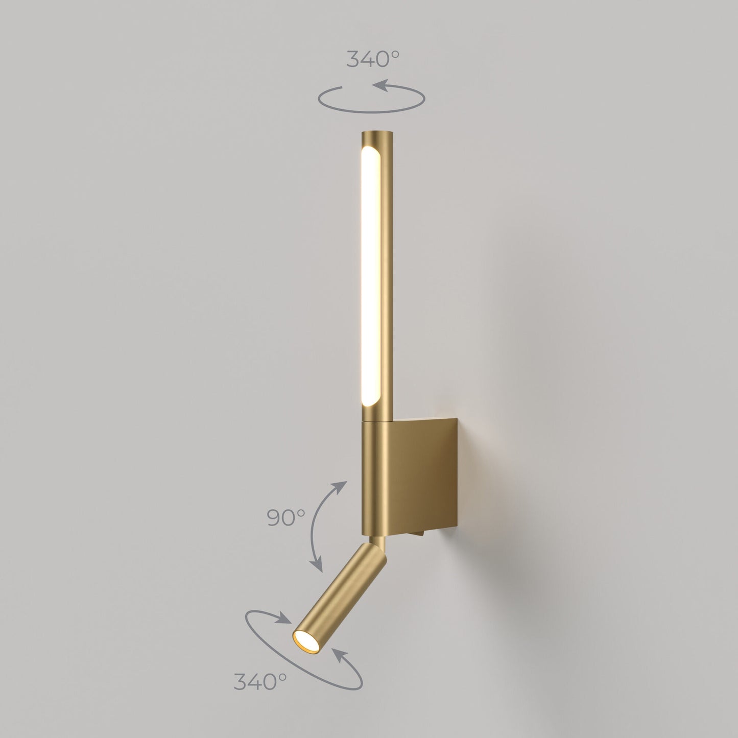 LED Brass Spot Focus Wall Light -3c color changing - Spot focus (Pack of 1)