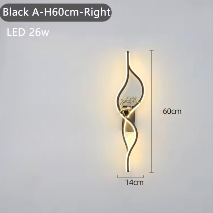 STODE® Modern Curved LED Wall Light – Up & Down Indoor Wall Sconce with 3 Color Modes (3000K/4000K/6000K) for Bedroom, Living Room, Hallway & Staircase (Pack of 1)