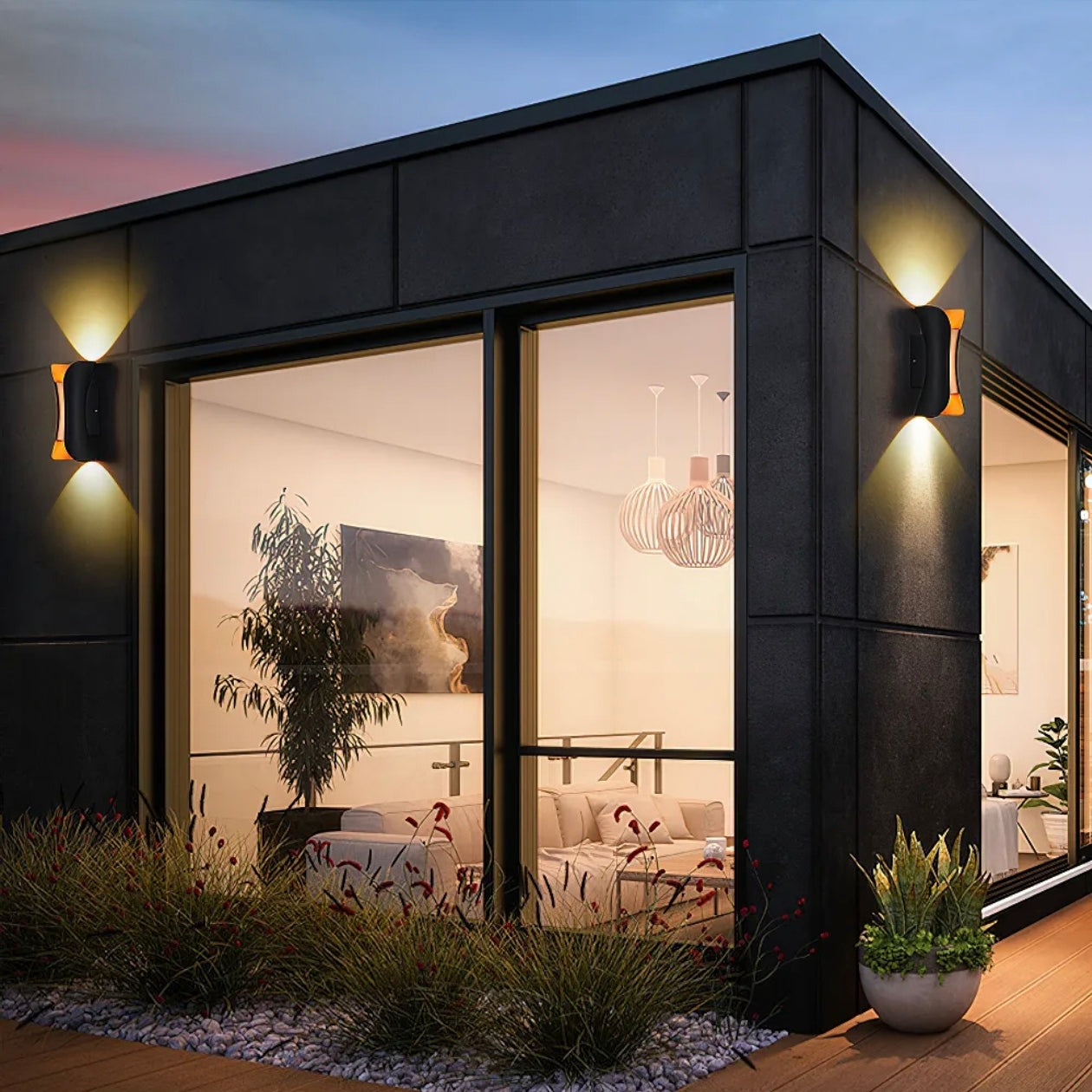 STODE® 10W Modern LED Wall Light – IP65 Waterproof Outdoor Garden Lamp | Aluminium Decorative Wall Light, Warm White (Pack of 1)