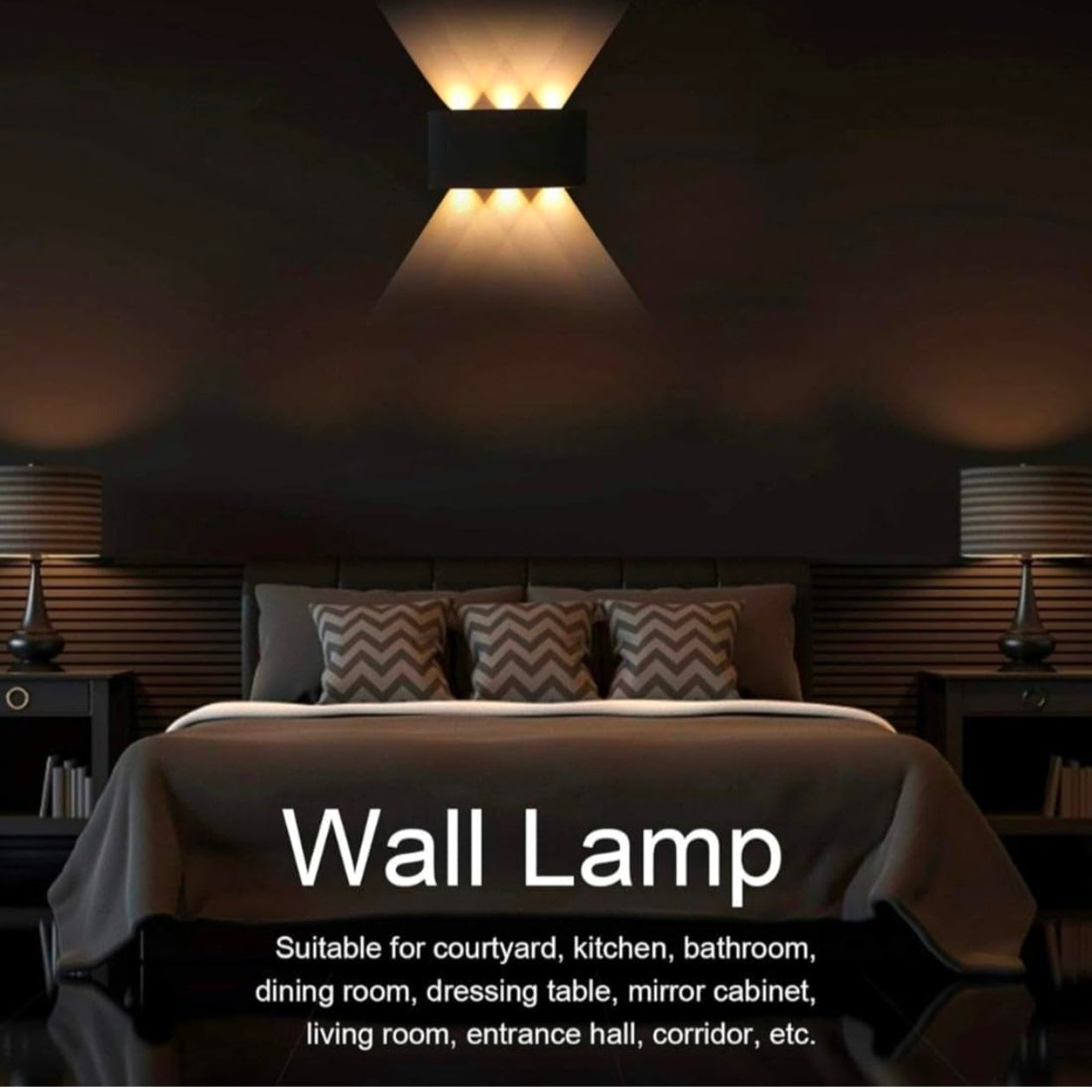 STODE® Aluminum LED Wall Lights for Outdoor/Indoor Use - IP65 Waterproof - Warm White (Pack of 1)