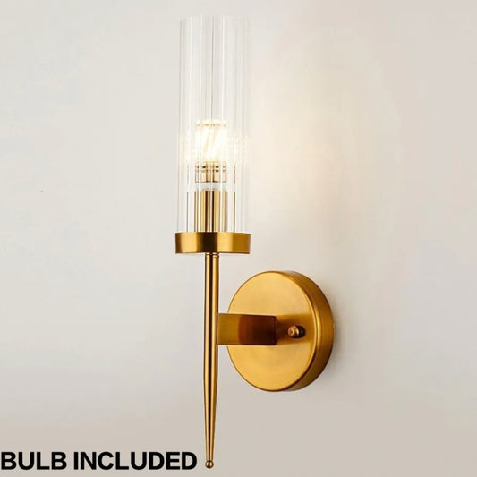 STODE® Modern Glass Wall Sconces (Bulb Included) - Creative Bedside Lamps for Living Room, Bedroom & Dining Room Décor (Pack of 2)