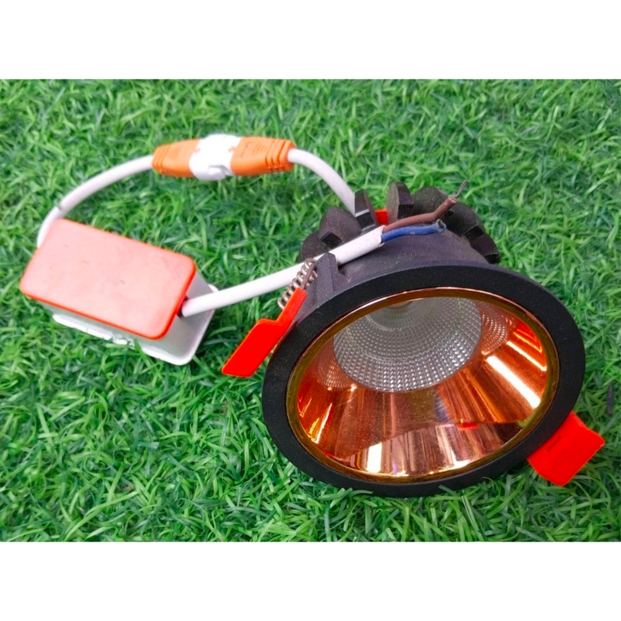 STODE® 12W LED COB Spot Focus Down Ceiling Light – Black Body with Rose Gold Trim, 3000K Warm White (Pack of 1)