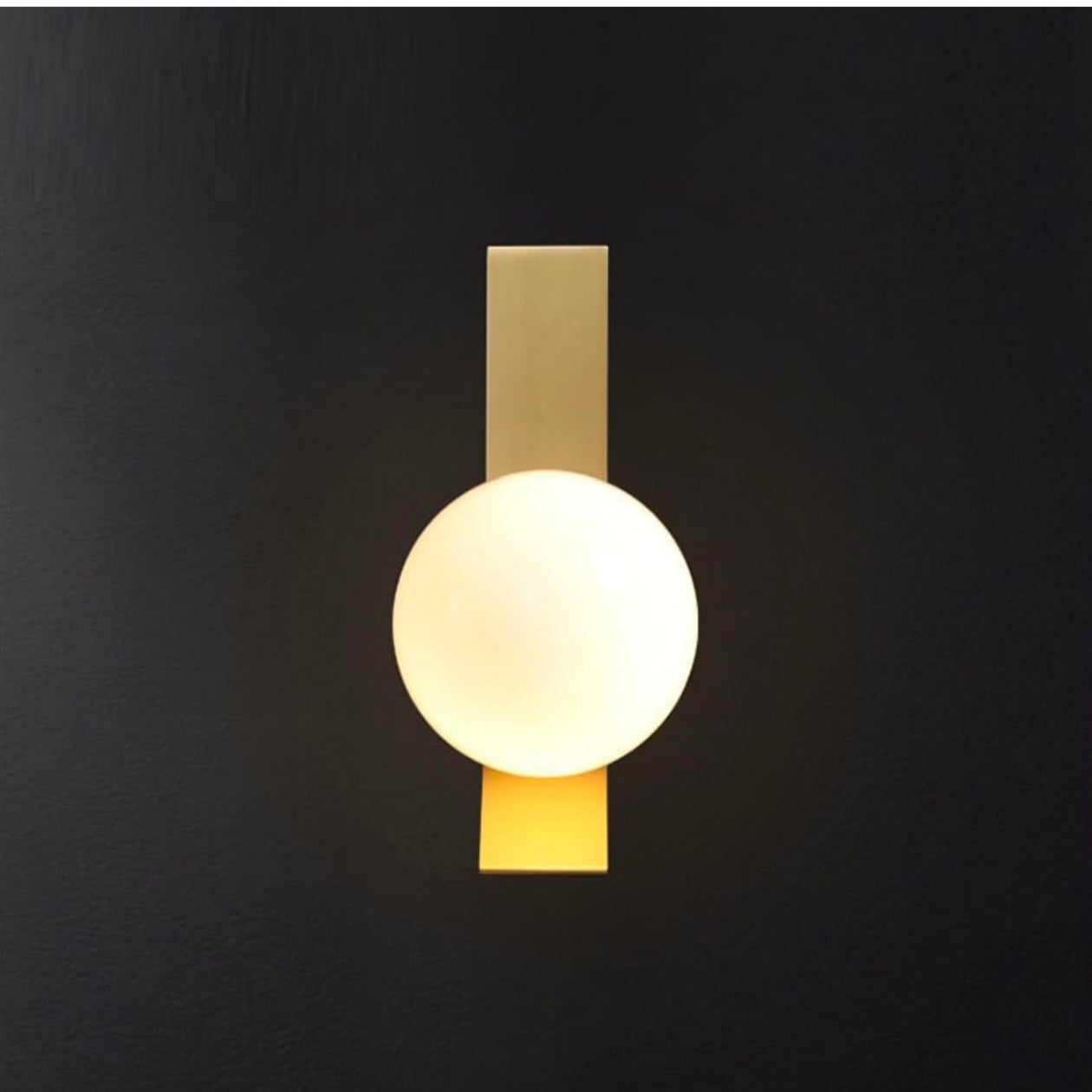STODE® Modern Gold Wall Sconce - White Globe Glass Lamp for Bedroom, Living Room, Corridor & Dining Room Décor