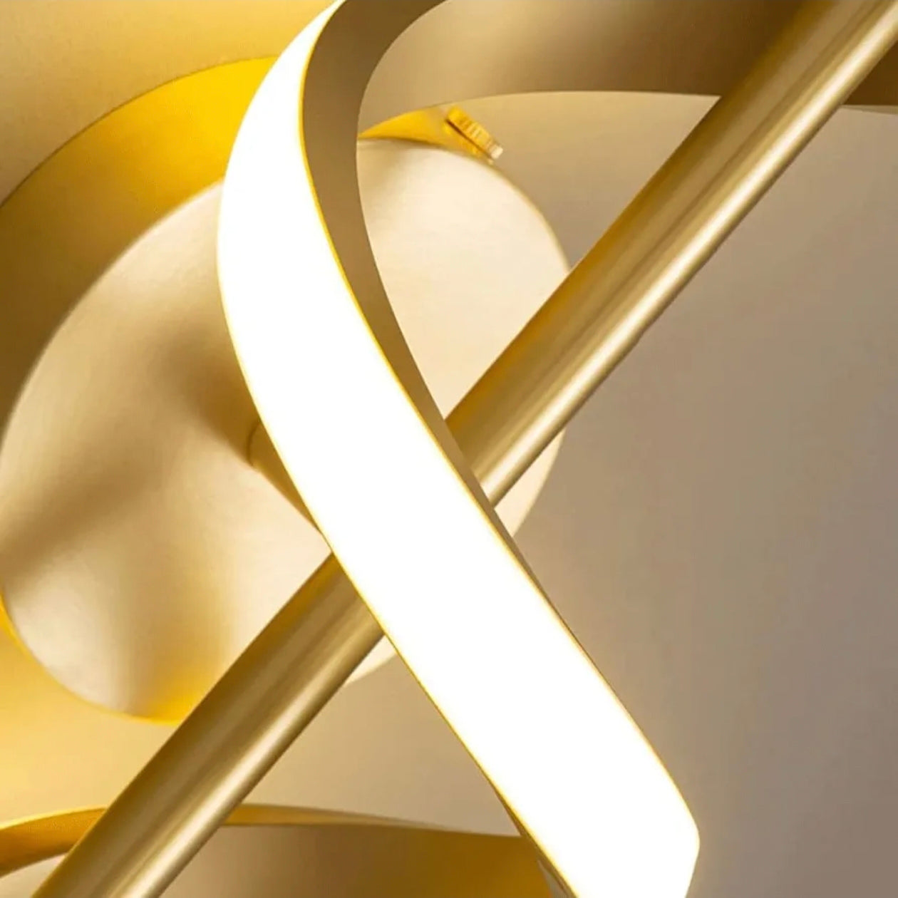 STODE® Spiral Metal Wall Lamp - Gold 12W LED Linear Sconce with 3-Color Changing for Bedroom & Modern Home Décor