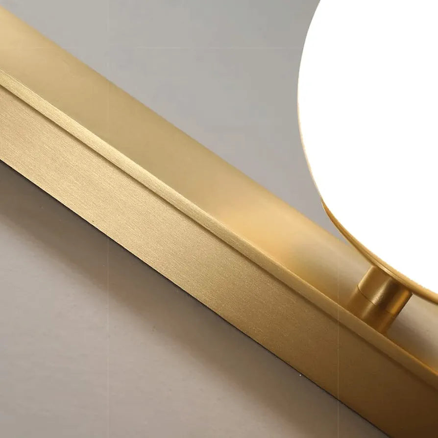 STODE® Modern Gold Wall Sconce - White Globe Glass Lamp for Bedroom, Living Room, Corridor & Dining Room Décor