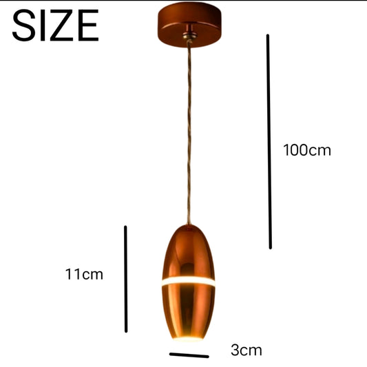 STODE® LED Pendant Ceiling Light 4+3W | Rose Gold Hanging Lamp with Warm White 3000K Light for Modern Home Décor (Pack of 1)