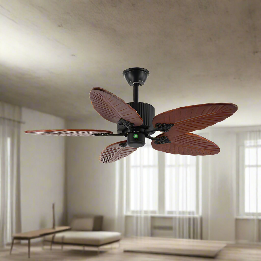 STODE® Banana Leaves 52" Ceiling Fan with Light | Tropical Design for Indoor Spaces