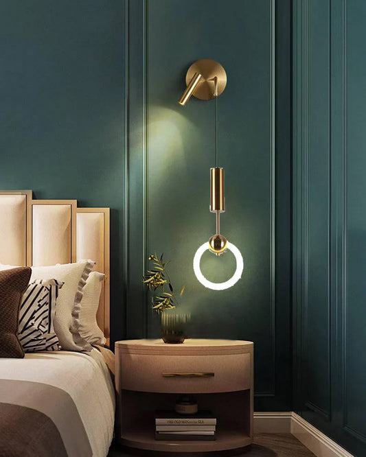 STODE® Golden Halo Spot Wall Light - Elegant Accent Lighting for Home & Bedroom Décor (Pack Of 1)