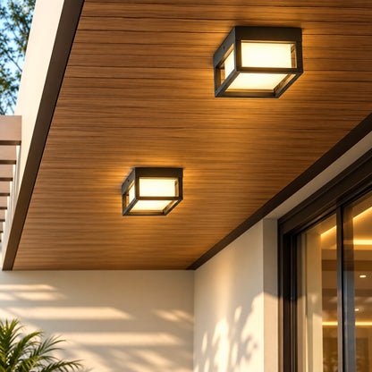 STODE® DICE 6W IP65 Waterproof Metal Wall Lamp – Outdoor/Indoor LED Wall Light with PC Cover for Home Entrance, Balcony, Garden & Exterior Lighting - Warm White (Pack of 1)
