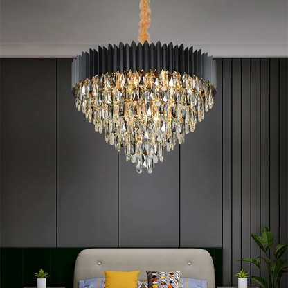 Stode STODE® Round Luxury K9 Crystal Chandelier - Modern Nordic Pendant Ligh ...